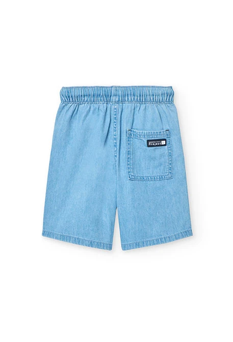 Denim shorts for boys in bleach colour