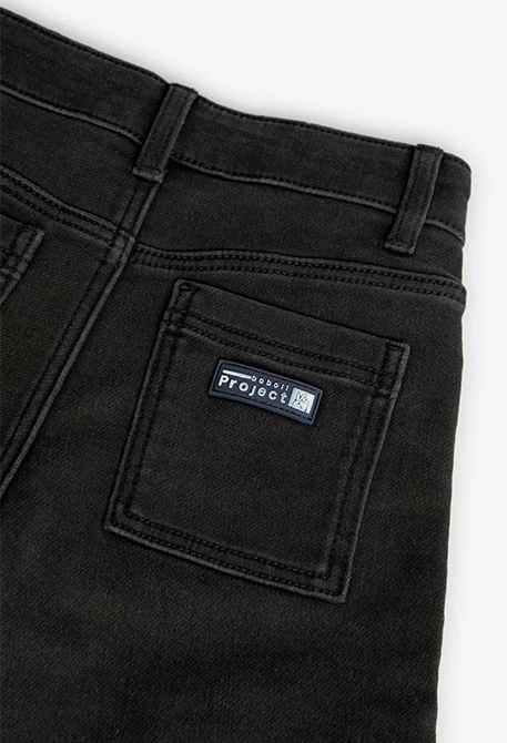 Bermuda en denim pour garçon de couleur noire