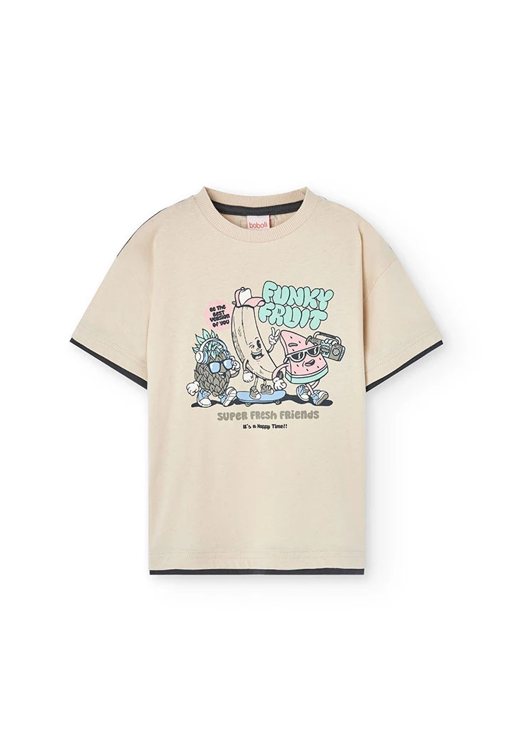 Maglietta a maglia per bambino in colore grezzo