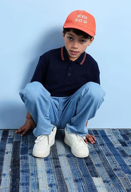Pantaloni di denim per bambino in colore bleach