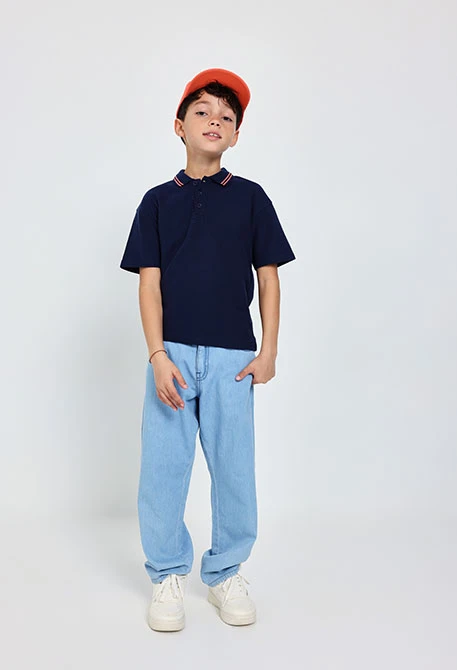 Denim trousers for boys in bleach colour