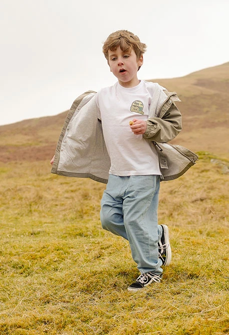Denim trousers for boys in bleach colour