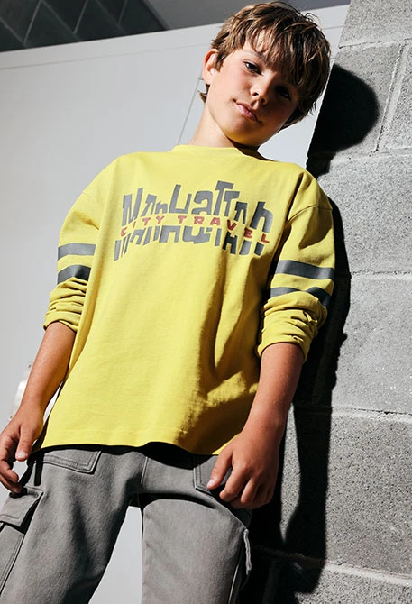 Camiseta niño de algodón verde