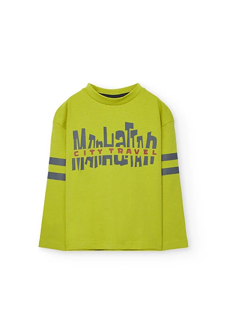 Green cotton T-shirt for boy