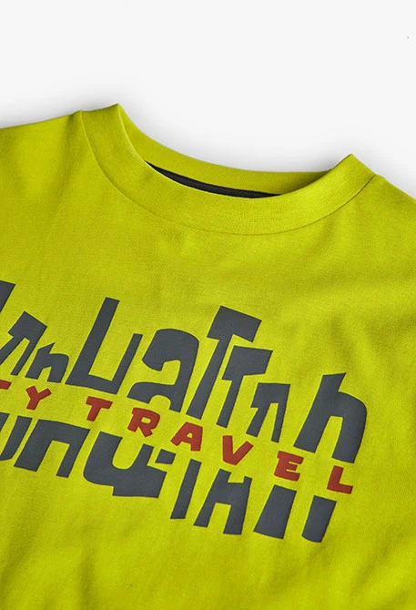 T-shirt garçon en coton vert