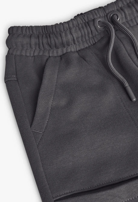 Dehnbare graue Sweatpants für Jungen