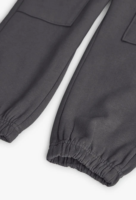 Dehnbare graue Sweatpants für Jungen