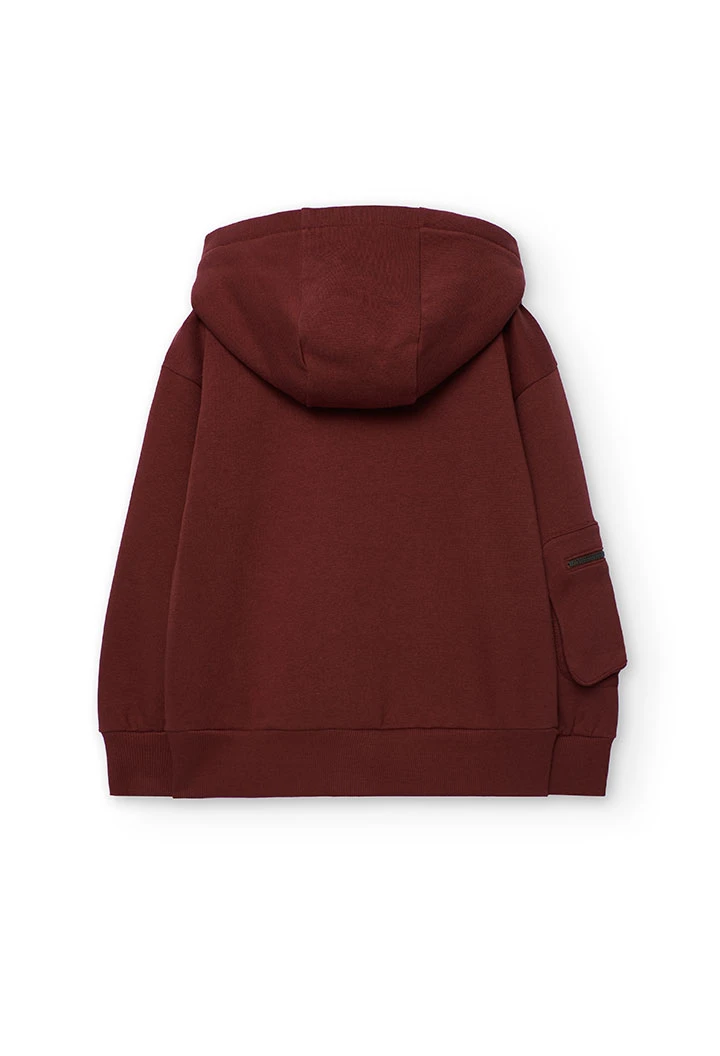 Jacke Jungen braunes Kunstleder