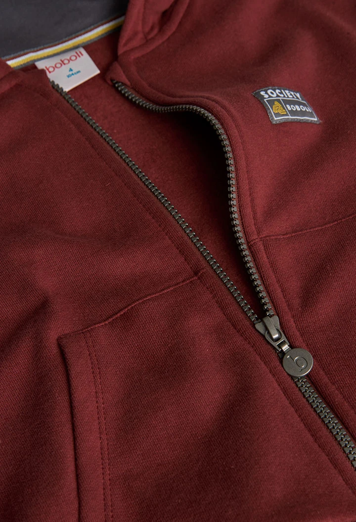 Jacke Jungen braunes Kunstleder