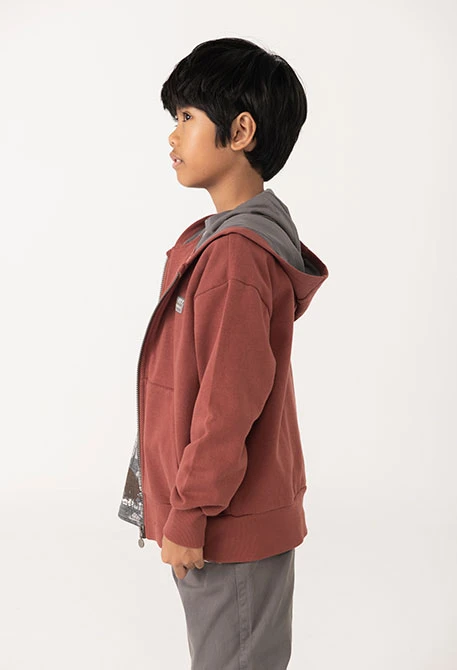 Jacke Jungen braunes Kunstleder