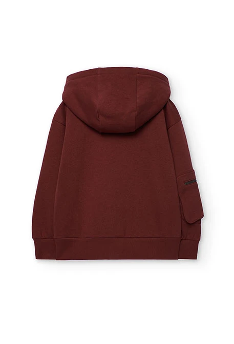 Veste en faux cuir marron pour garçon