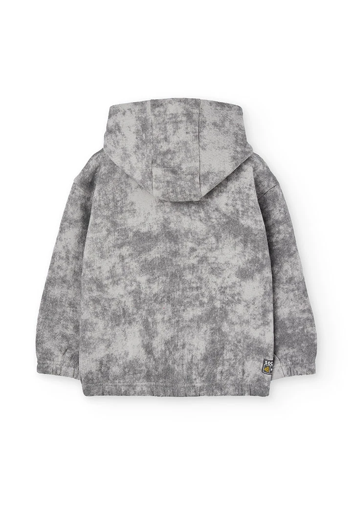 Grey knitted sweatshirt for boy