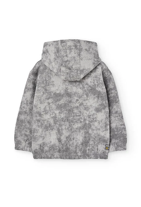 Grey knitted sweatshirt for boy