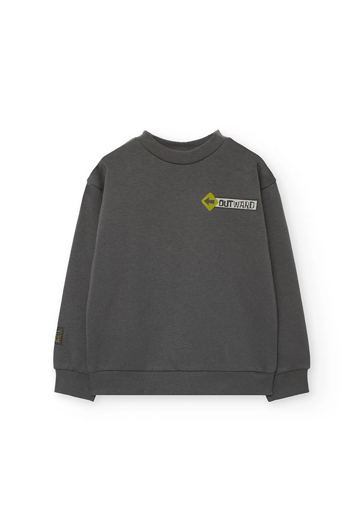 Grey fleece set for boy