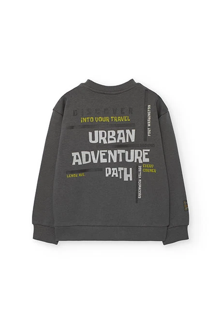 Grey fleece set for boy