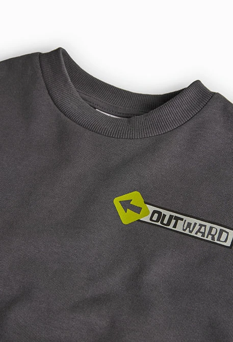 Grey fleece set for boy