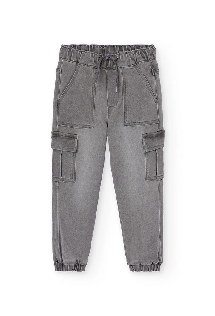 Graue Denim-Hose für Jungen