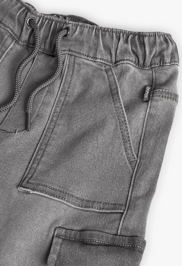 Graue Denim-Hose für Jungen