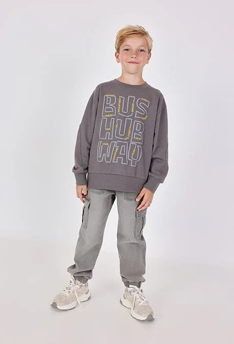 Graue Denim-Hose für Jungen