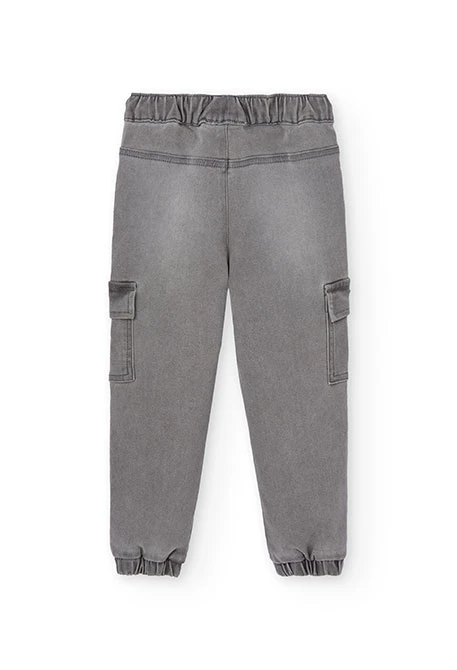 Pantaloni denim bambino grigi