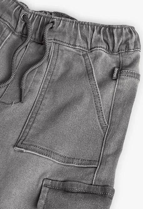 Pantalon en denim garçon gris