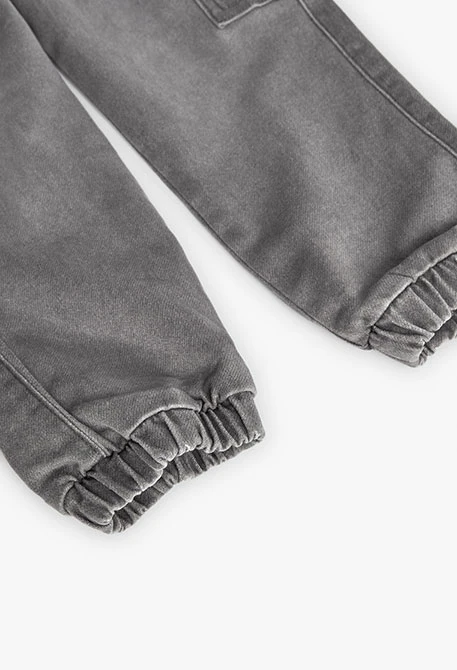 Pantalón denim niño gris