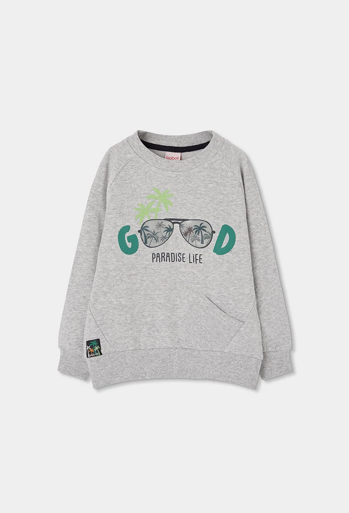 Sweatshirt de felpa criança cinza