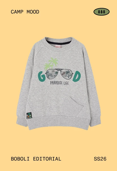 Sweatshirt de felpa criança cinza