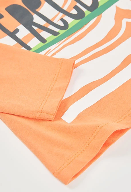 Oranges bedrucktes Kinder-T-Shirt