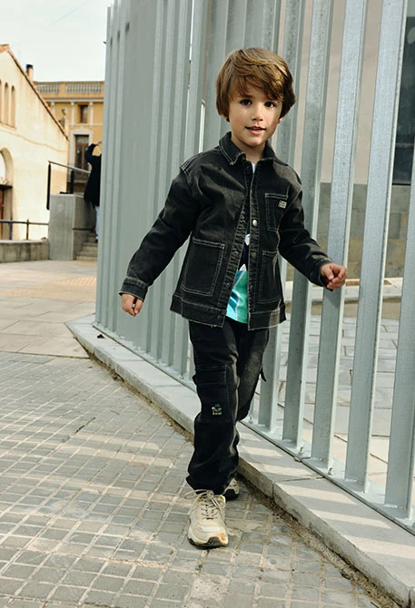 Pantaló nen denim en gris