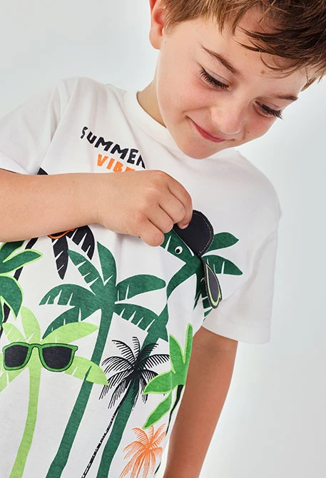 Jungen T-Shirt mit Palmenprint
