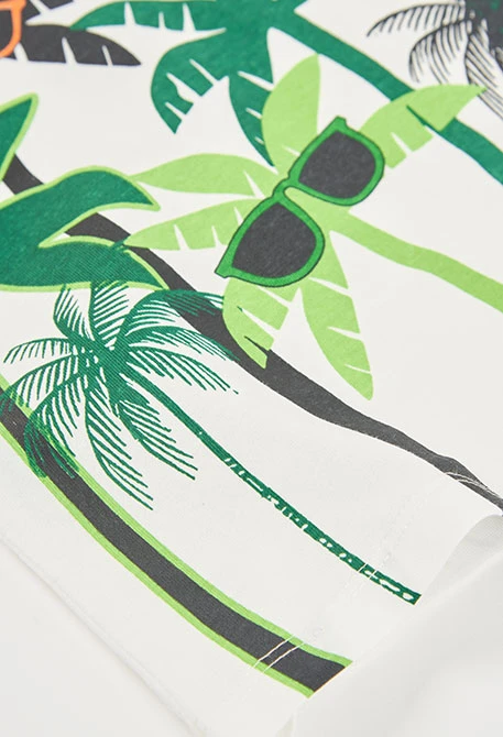 Camiseta niño estampado palmeras