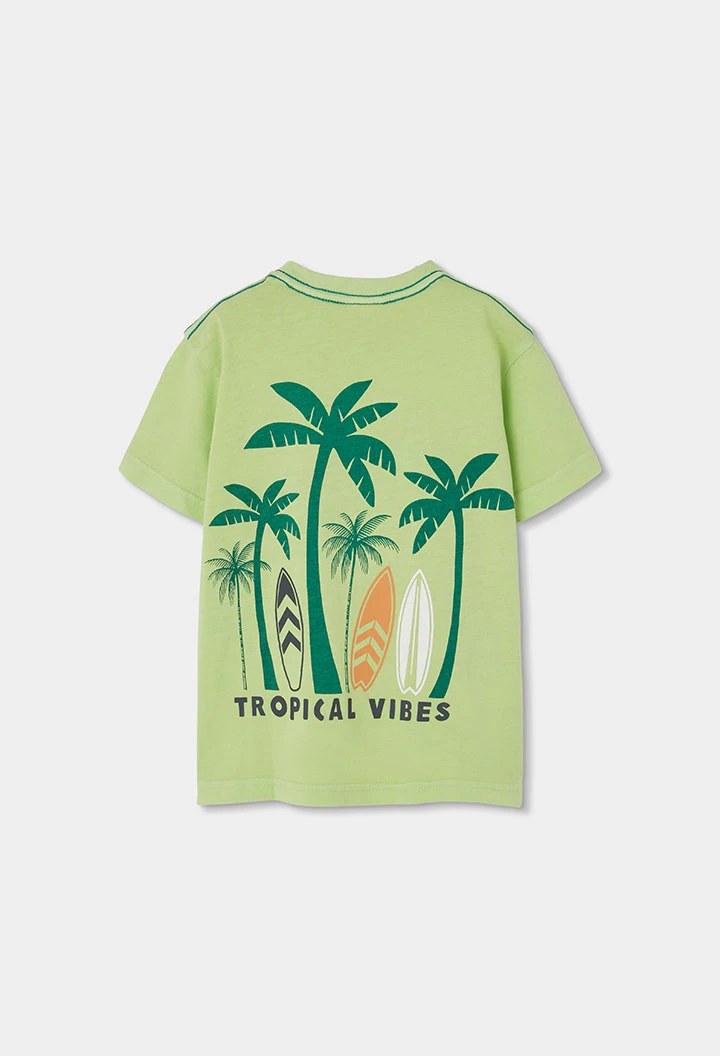 Camisola criança algodão em verde