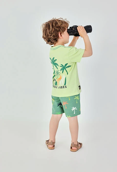 T-shirt enfant coton en vert