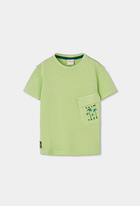 Camiseta niño algodón en verde