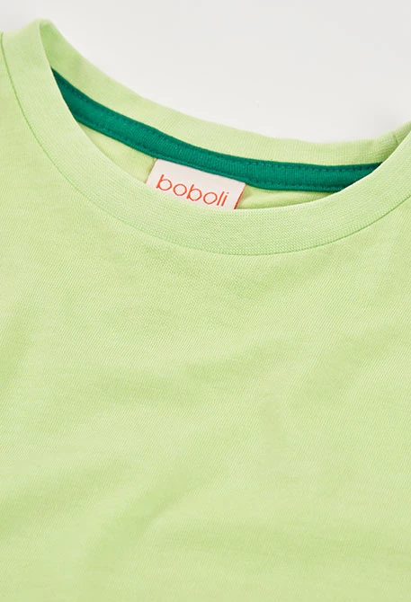 Camiseta niño algodón en verde