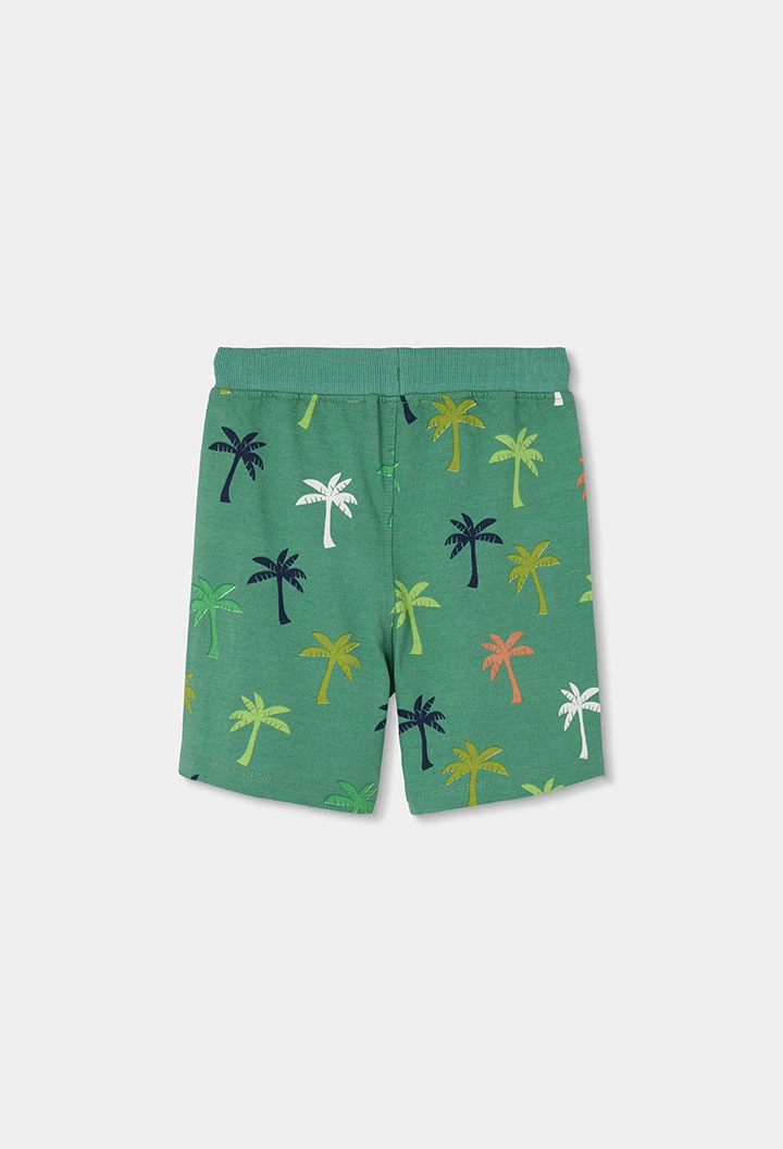 Bermuda verde estampado