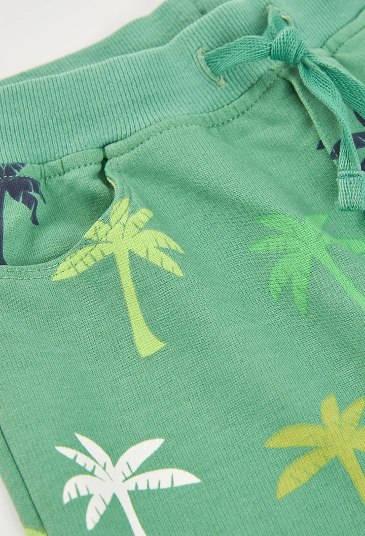 Bermuda verde estampado