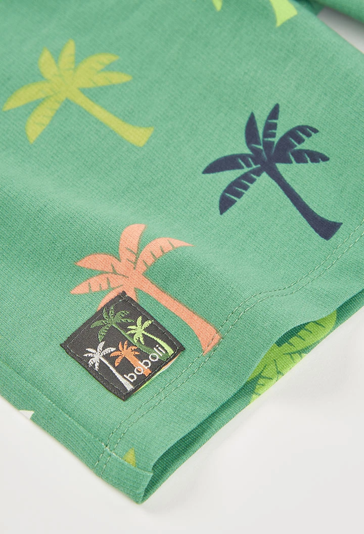 Bermuda verde estampado