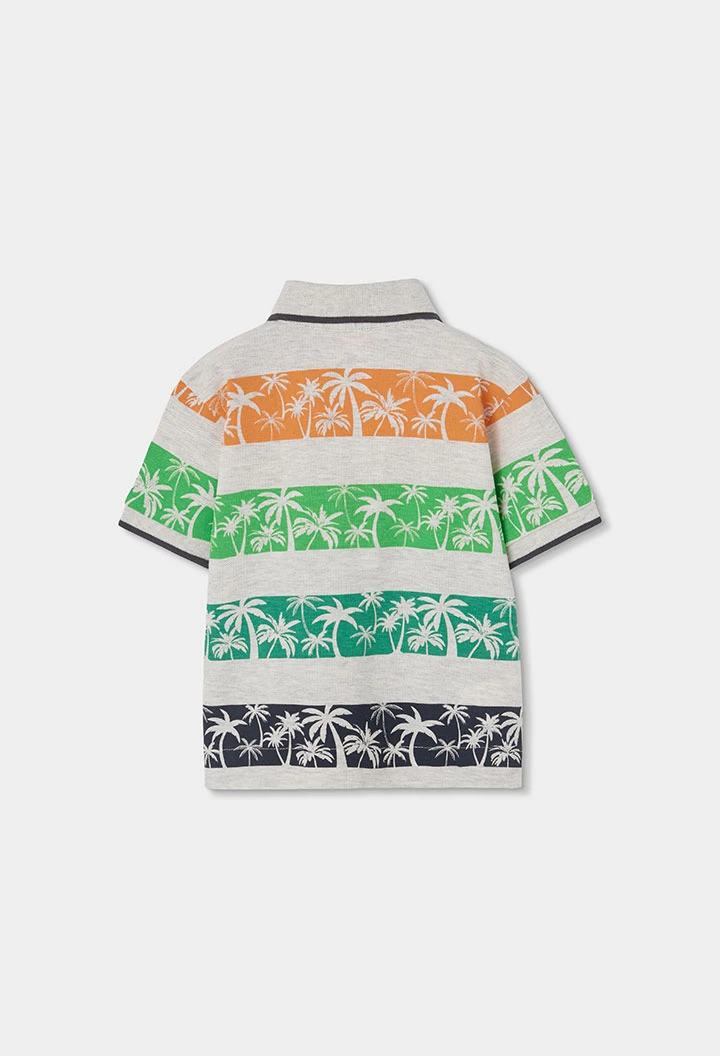 Bedrucktes Baumwoll-Poloshirt für Jungen