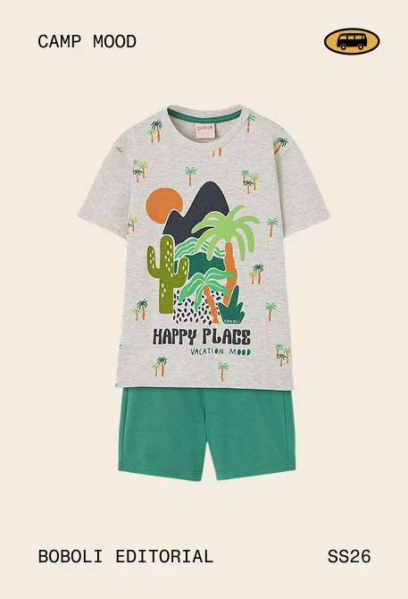 Conjunto niño camiseta y pantalón de algodón
