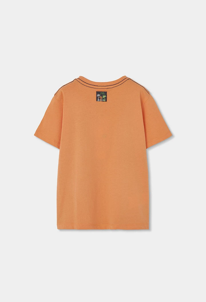Orange Baumwoll-T-Shirt für Jungen.