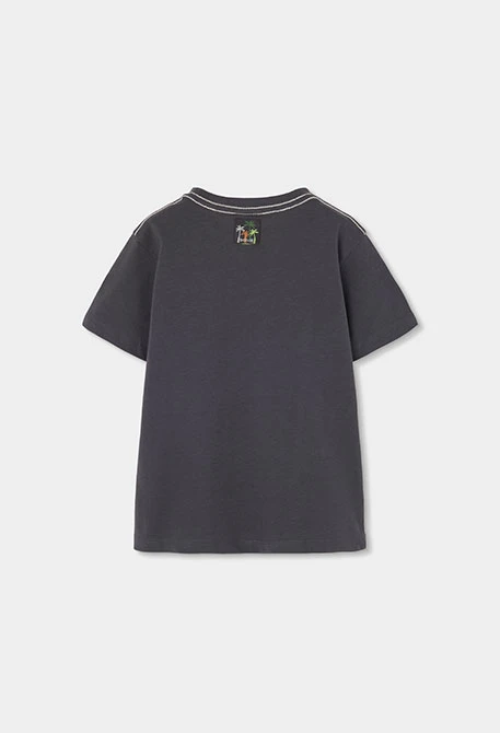 T-shirt enfant orange avec imprimé animaux