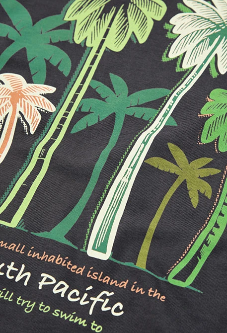 Orangenfarbenes Kinder-T-Shirt mit Tierdruck