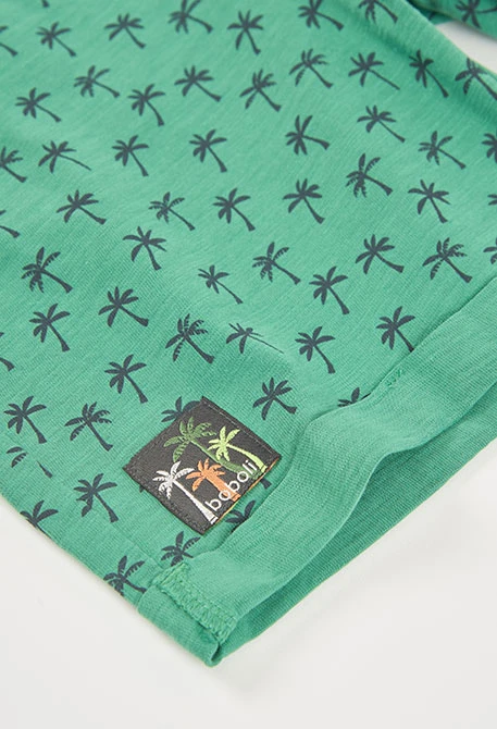 Bermudas punto estampado verde