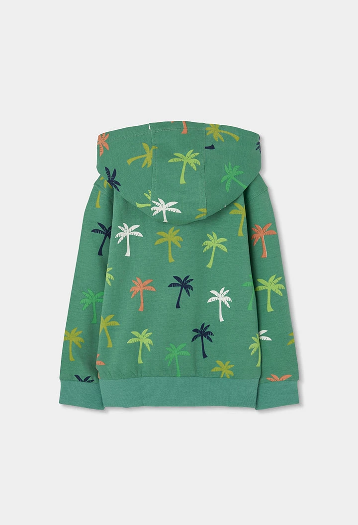 Giacca da bambino verde con palme