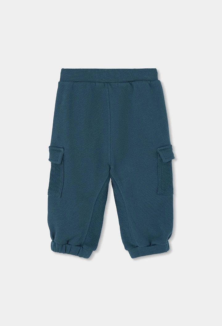 Pantaló de pelfa nen verd amb butxaques cargo