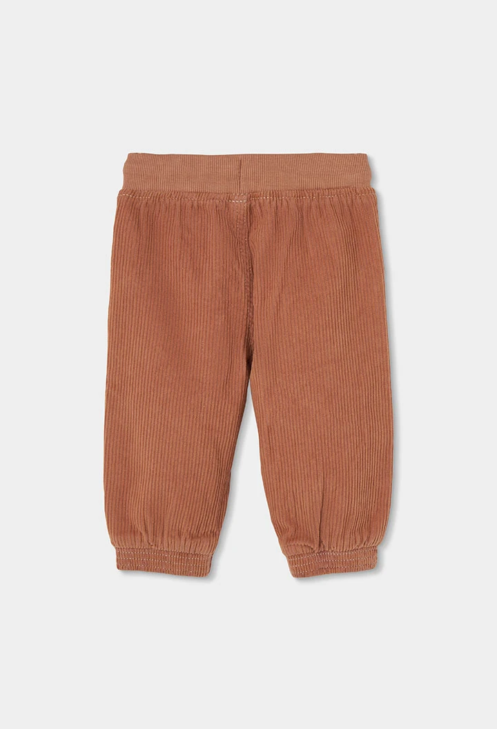 Kordhose für Jungen in Orange mit Taschen