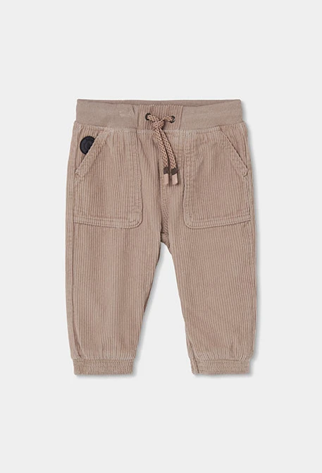 Pantalón pana niño marrón con cordón