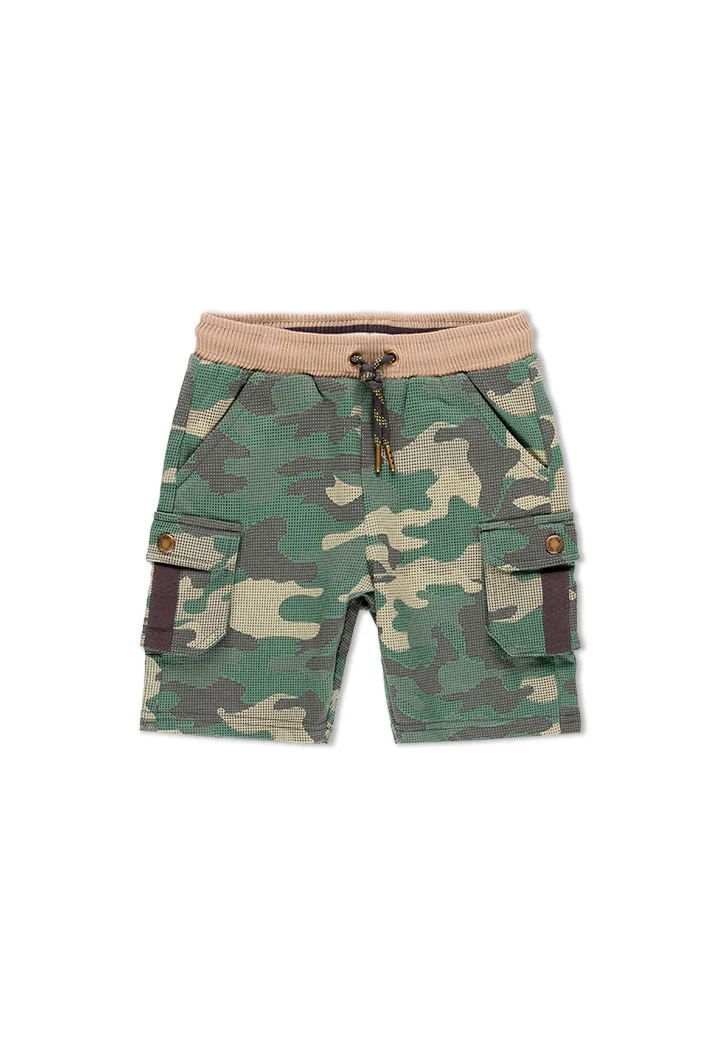 Bermuda en molleton camouflage pour garçon